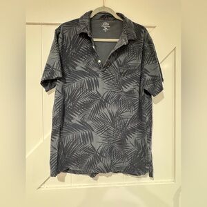 J. Crew Dark Gray Palm Leaf Shirt